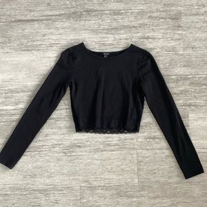 Black Lace Crop Top from Forever 21